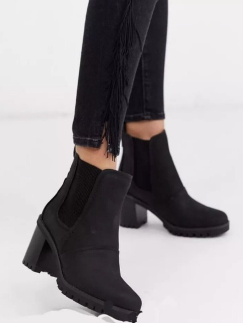 UGG Women's Hazel Chelsea Ankle Boot Black Suede Leather Waterproof Fall Sz 10